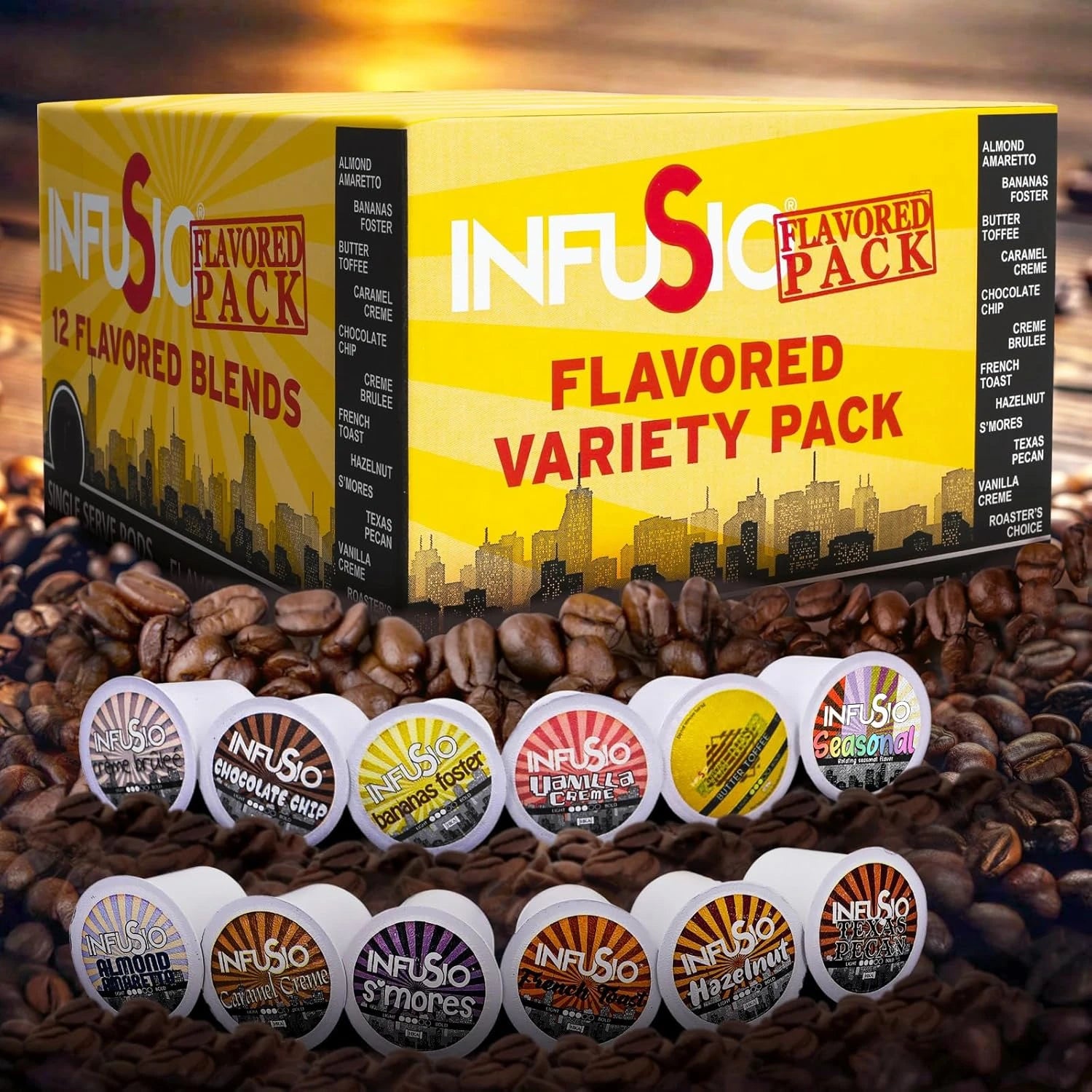 InfuSio Flavored Variety Pack: 48 & 96 Pods