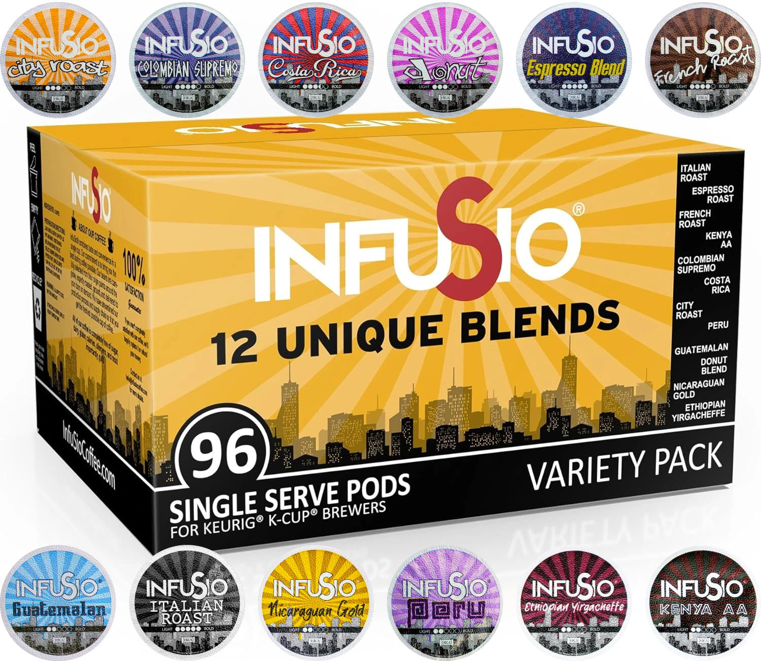 InfuSio Global Origins Variety Pack: 96 Pods