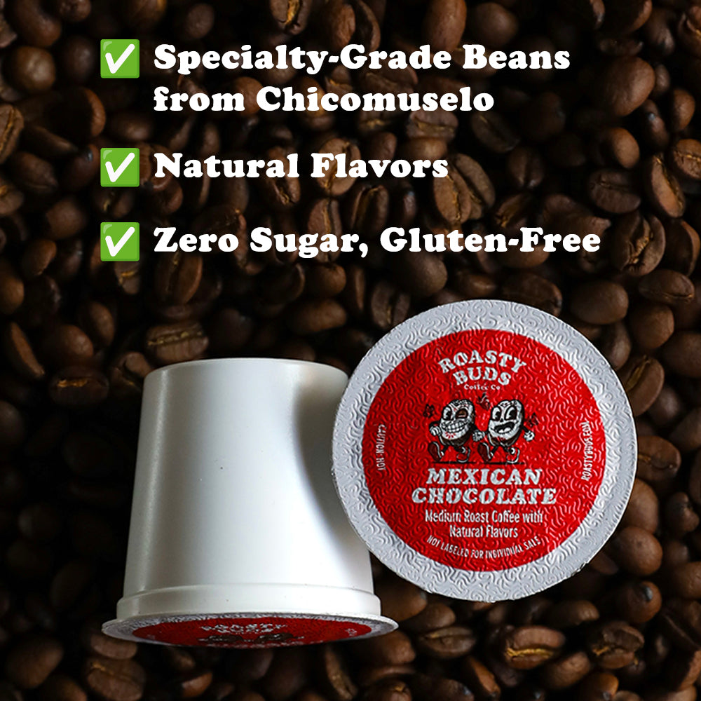 Mexican chocolate flavored coffee pod for Keurig machines