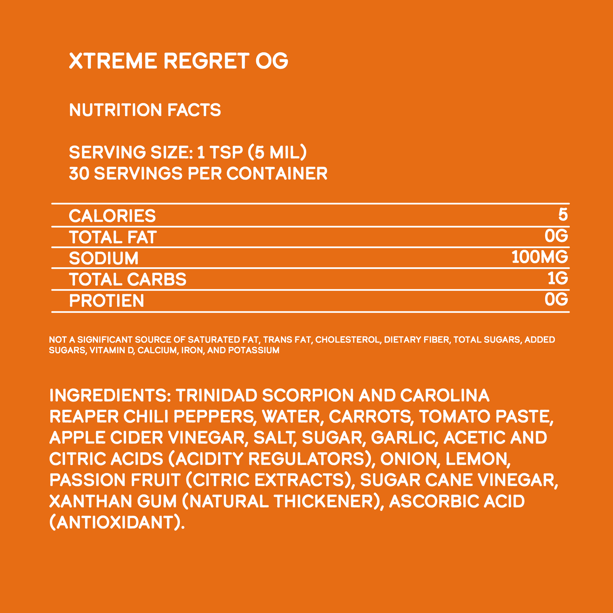 Elijah's Xtreme® Xtreme Regret Hot Sauce